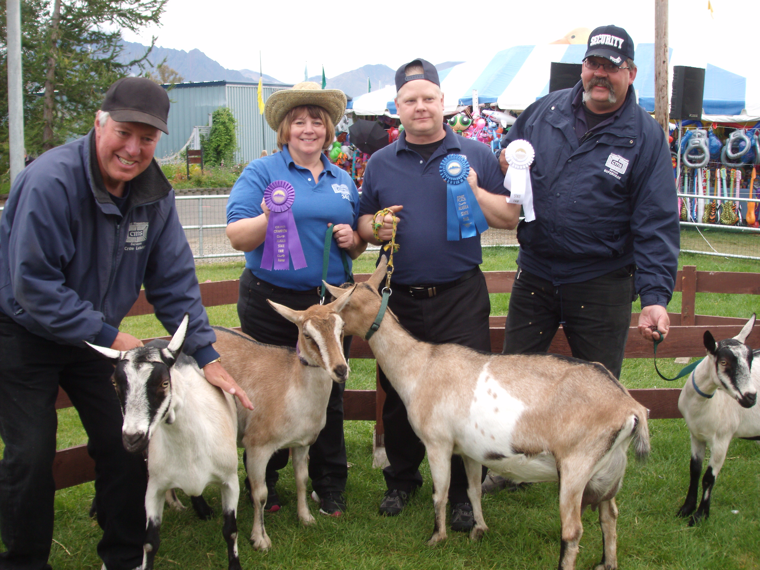Staff Goat Milking Competition, Security takes on the 2017 challengers! Alaska State Fair