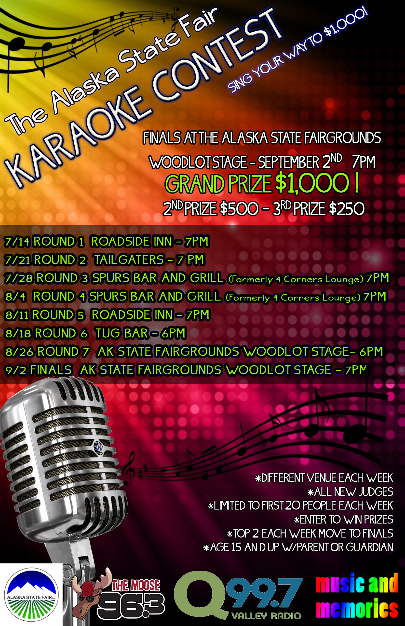 Alaska State Fair Karaoke Contest Prelims presented by Q99.7 Alaska