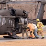 "Patients" were transported to the hospital via helicopter during the Alaska Shield exercise