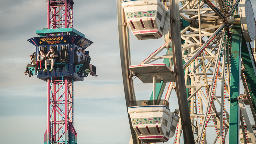 Mega Drop and Ferris Wheel