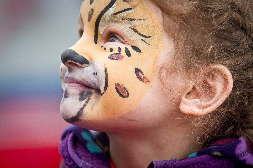 Child boy face paint orange pumpkin jack o lantern 201209030930 - Alaska  State Fair