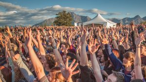 Concertgoers at the Alaska State Fair