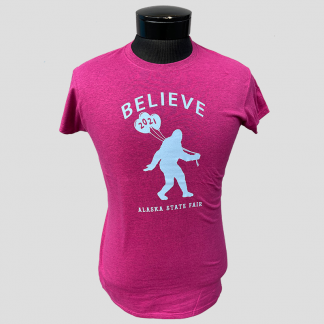 Ladies Pink Tee - Believe