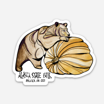 2023 Die Cut Bear Pumpkin Stickers