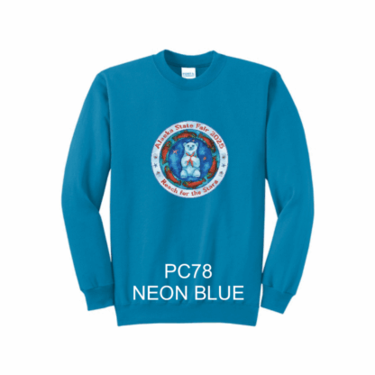 2025 Logo Crew Sweatshirt - Neon Blue