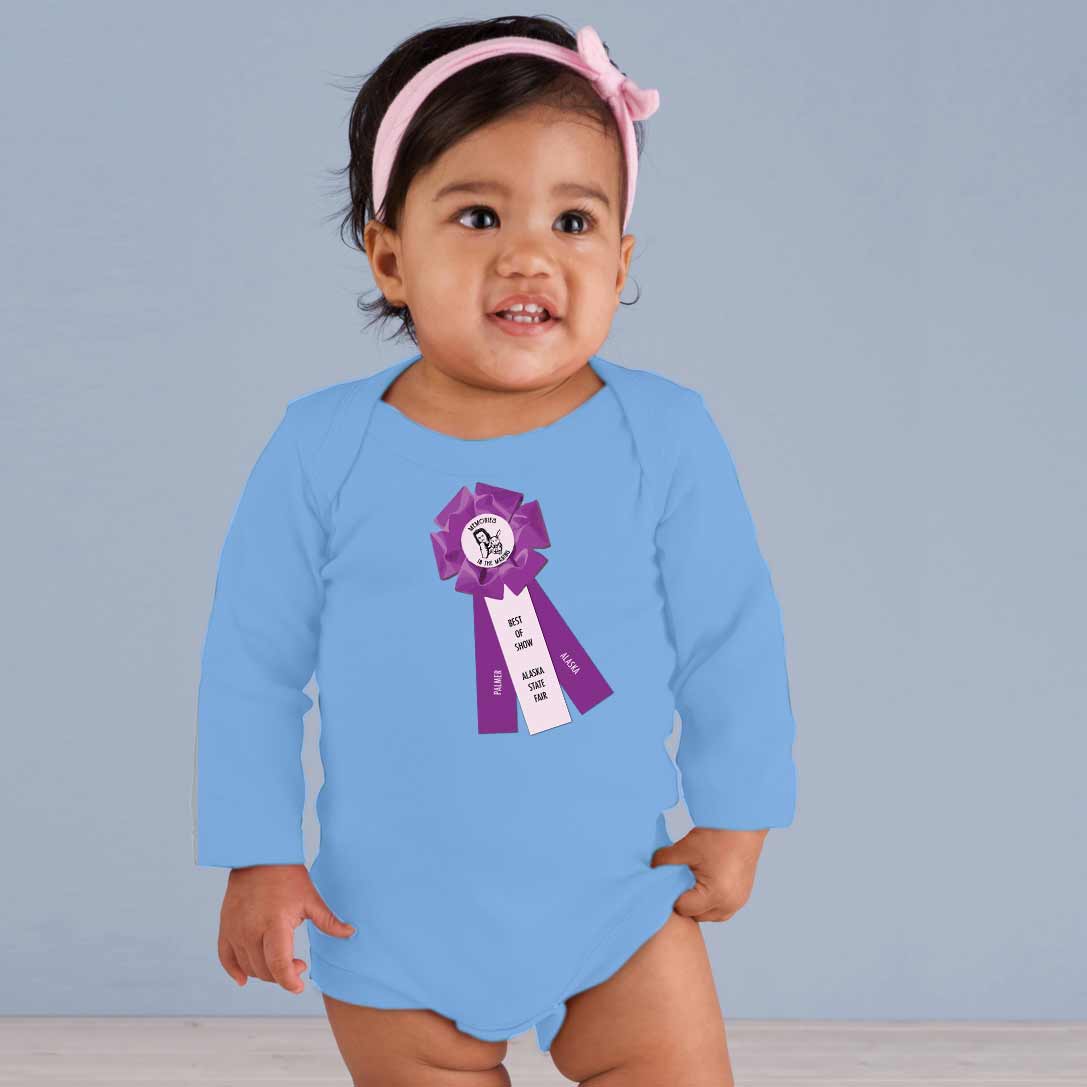 Ribbon Onesie - Light Blue