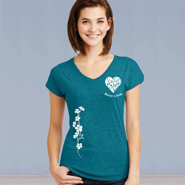 ASF Heart with Ivy - Turqouise