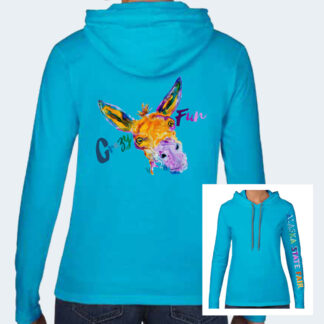 2019 Crazy Jack Fun Hoodie Tee - Carribean Blue