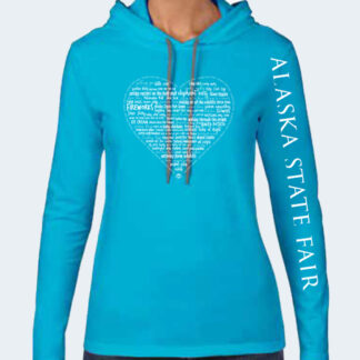 2019 ASF Heart Art LS Hoodie Tee - Carribean