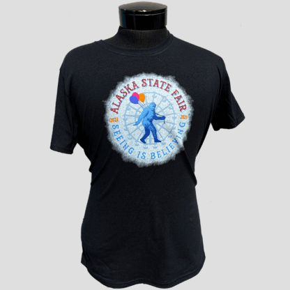 Ladies Black Tee - Big Foot Logo