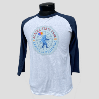 Y3/4 Sleeve Navy Tee - Big Foot Logo