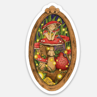 2022 Mushroom Oval Vinyl Sticker