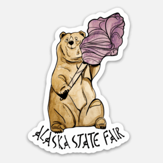 2023 Die Cut Bear Cotton Candy Sticker